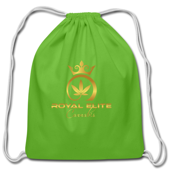 Cotton Drawstring Bag (Green) - clover